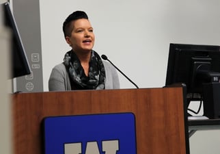 Ashton Marr speaking during WMU-Cooley Opioid Crisis Panel Discussion Ashton Marr speaking during WMU-Cooley Opioid Crisis Panel Discussion