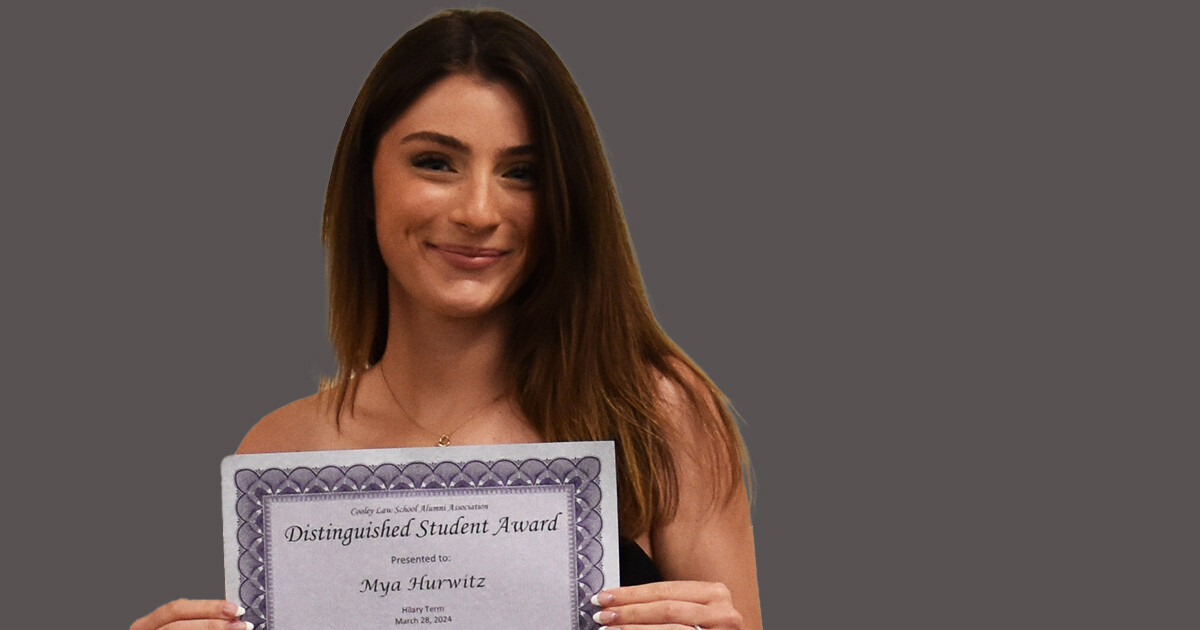 Distinguished Student Award Winner Mya Hurwitz