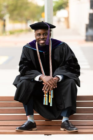 Jaevonn Harris at graduation