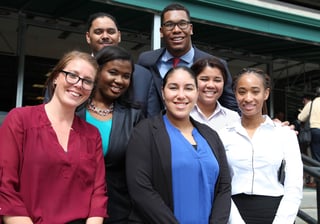WMU-Cooley student Daniela Mendez and fellow law students Cooley student Daniela Mendez and fellow law students