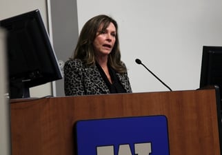 Judge Linda Davis speaking during WMU-Cooley Opioid Crisis Panel Discussion