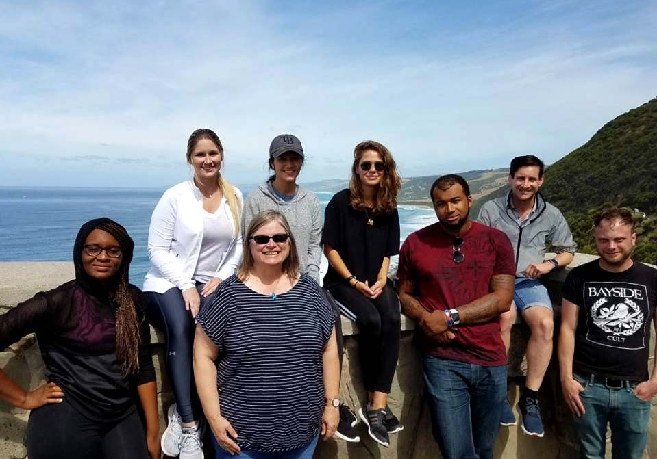 Cooley Study Abroad students enjoy the Great Ocean Road in Australia